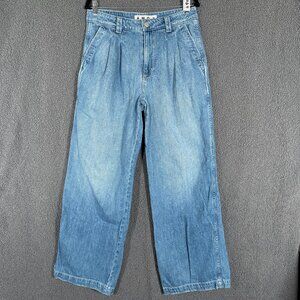 AMO Matilda Trouser High Rise Wide Leg Jeans - Women's Size 28 - Blue